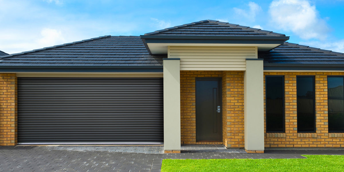 Installed Colorbond roller door on an Australian home