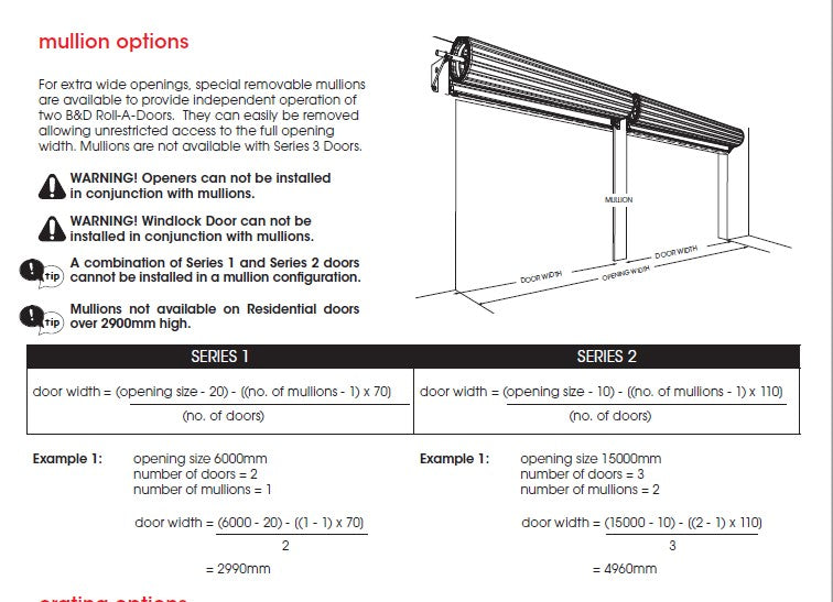 3000mm High B&D Domestic Single Roller Door